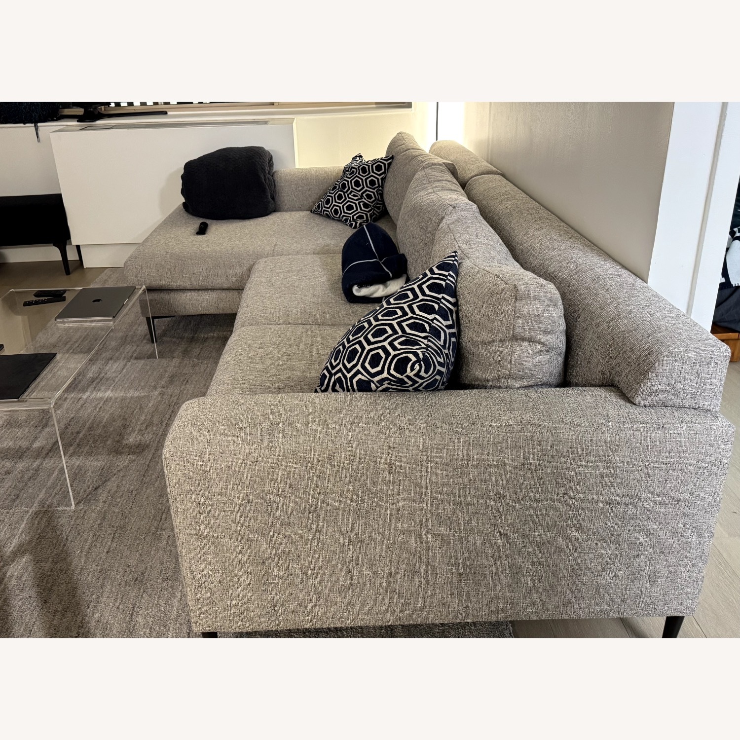 West Elm Harper 2-Piece Chaise Sectional Graphite - image-2