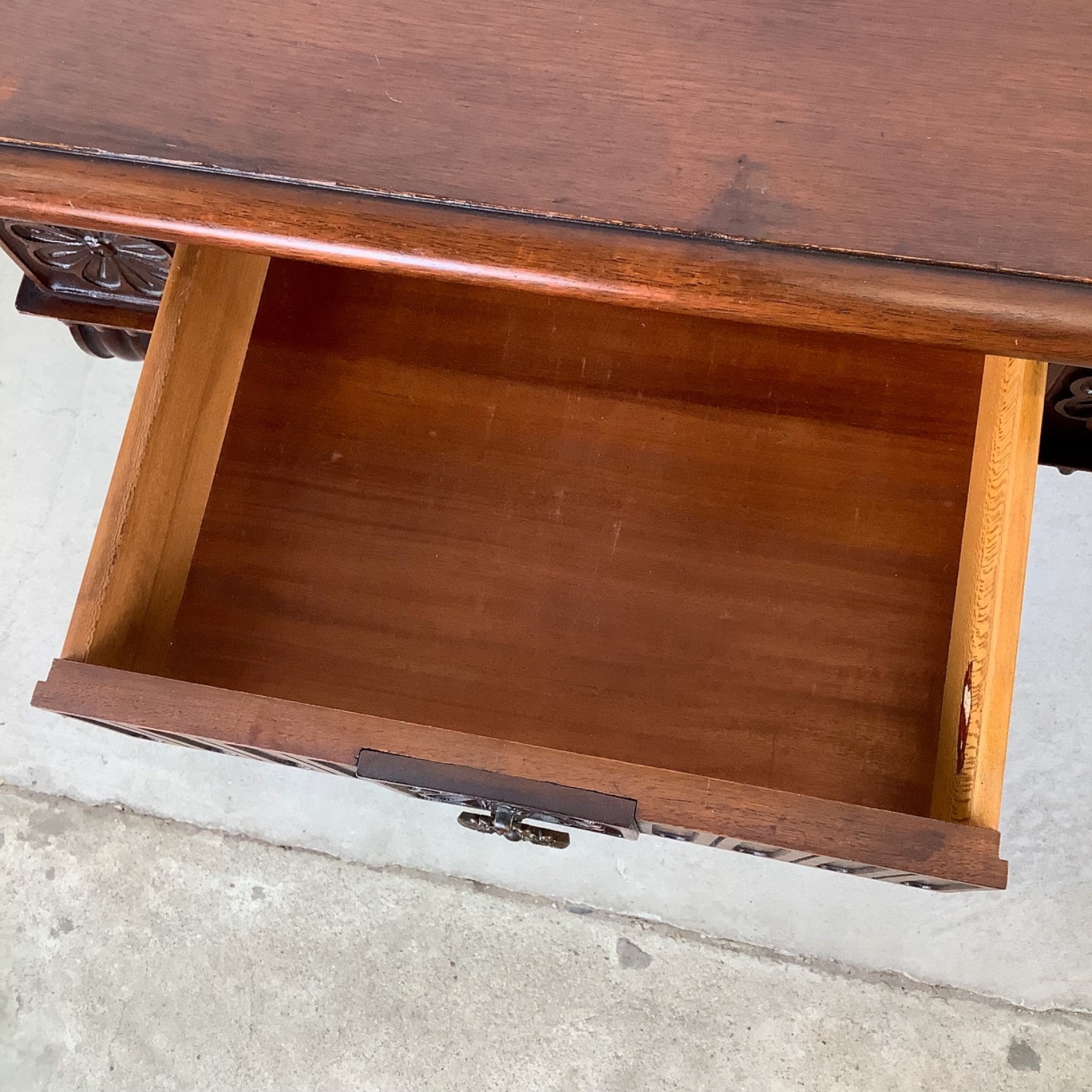 Antique Neoclassical Revival Console Table or Desk - image-18