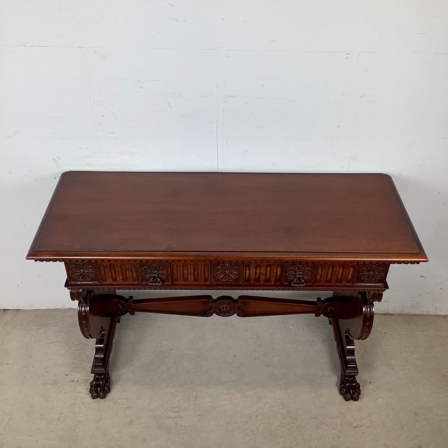 Antique Neoclassical Revival Console Table or Desk - image-3