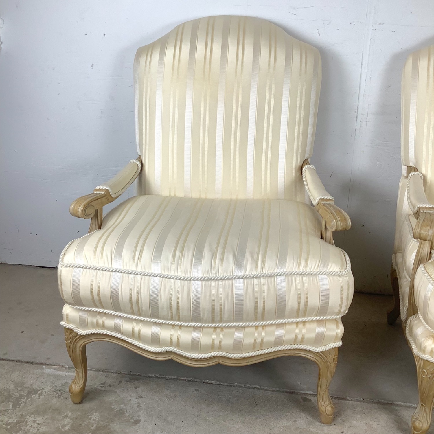 Pair of Louis XV–Style Bergère Lounge Chairs - image-3