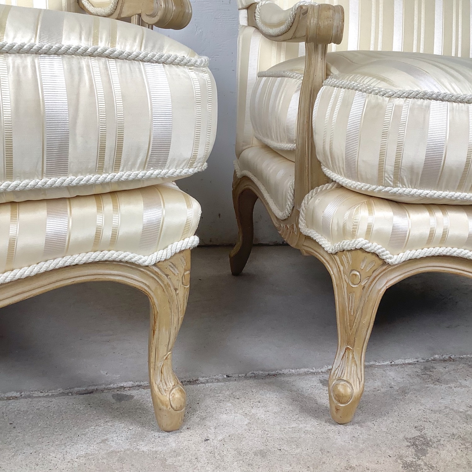 Pair of Louis XV–Style Bergère Lounge Chairs - image-9