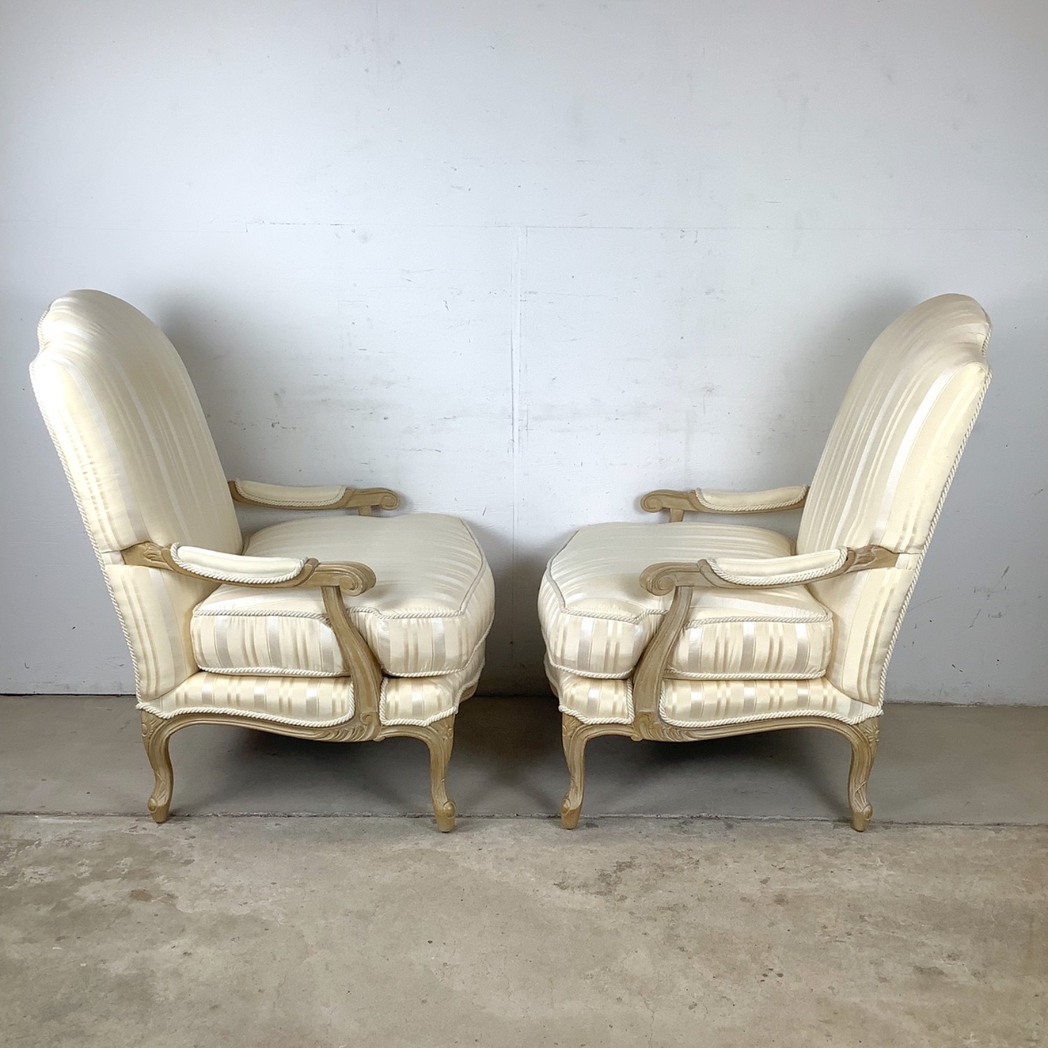 Pair of Louis XV–Style Bergère Lounge Chairs - image-12