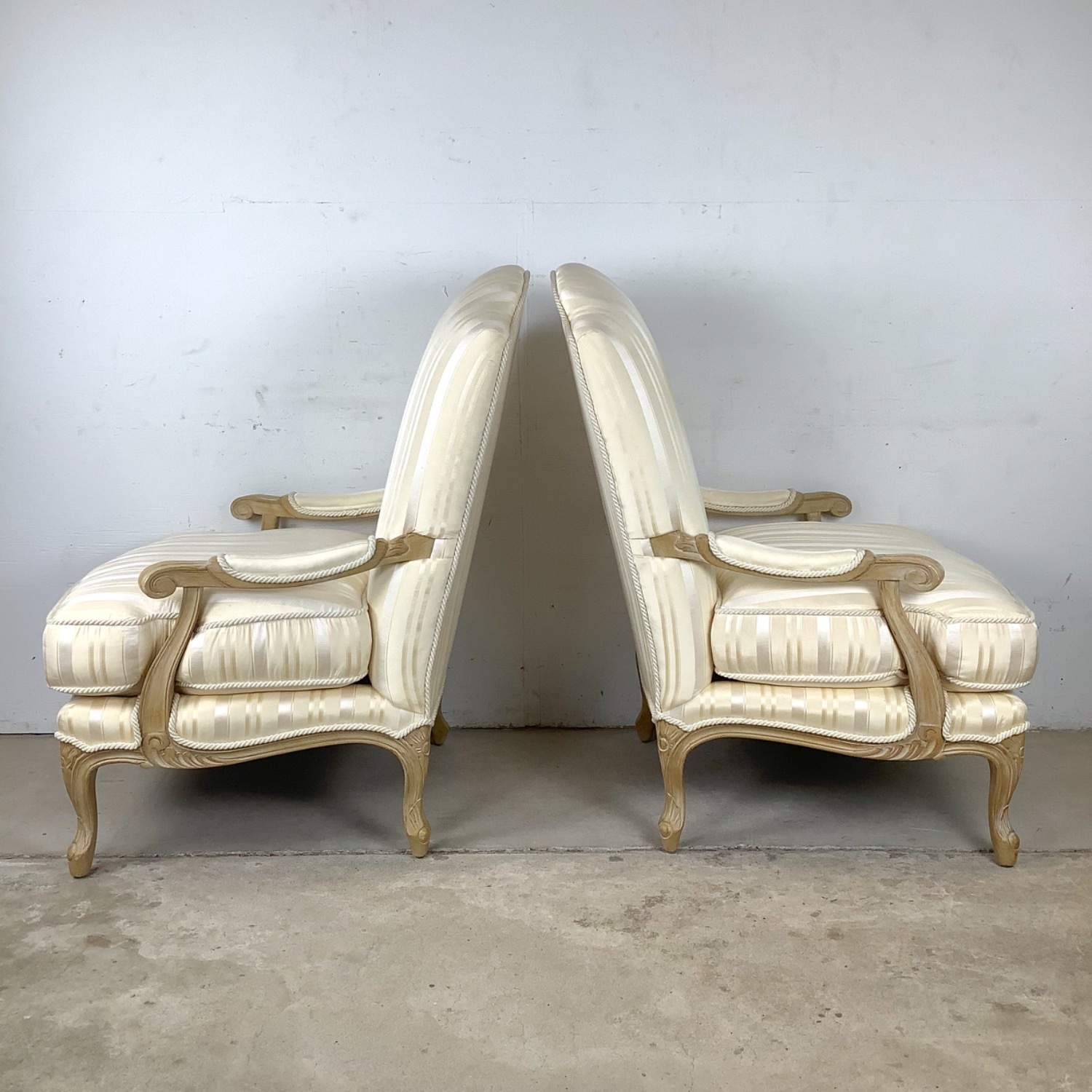 Pair of Louis XV–Style Bergère Lounge Chairs - image-10