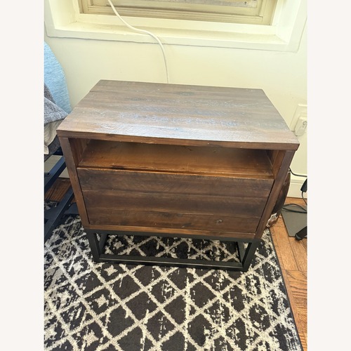 Used West Elm Dark Brown Wood Side Tables for sale on AptDeco