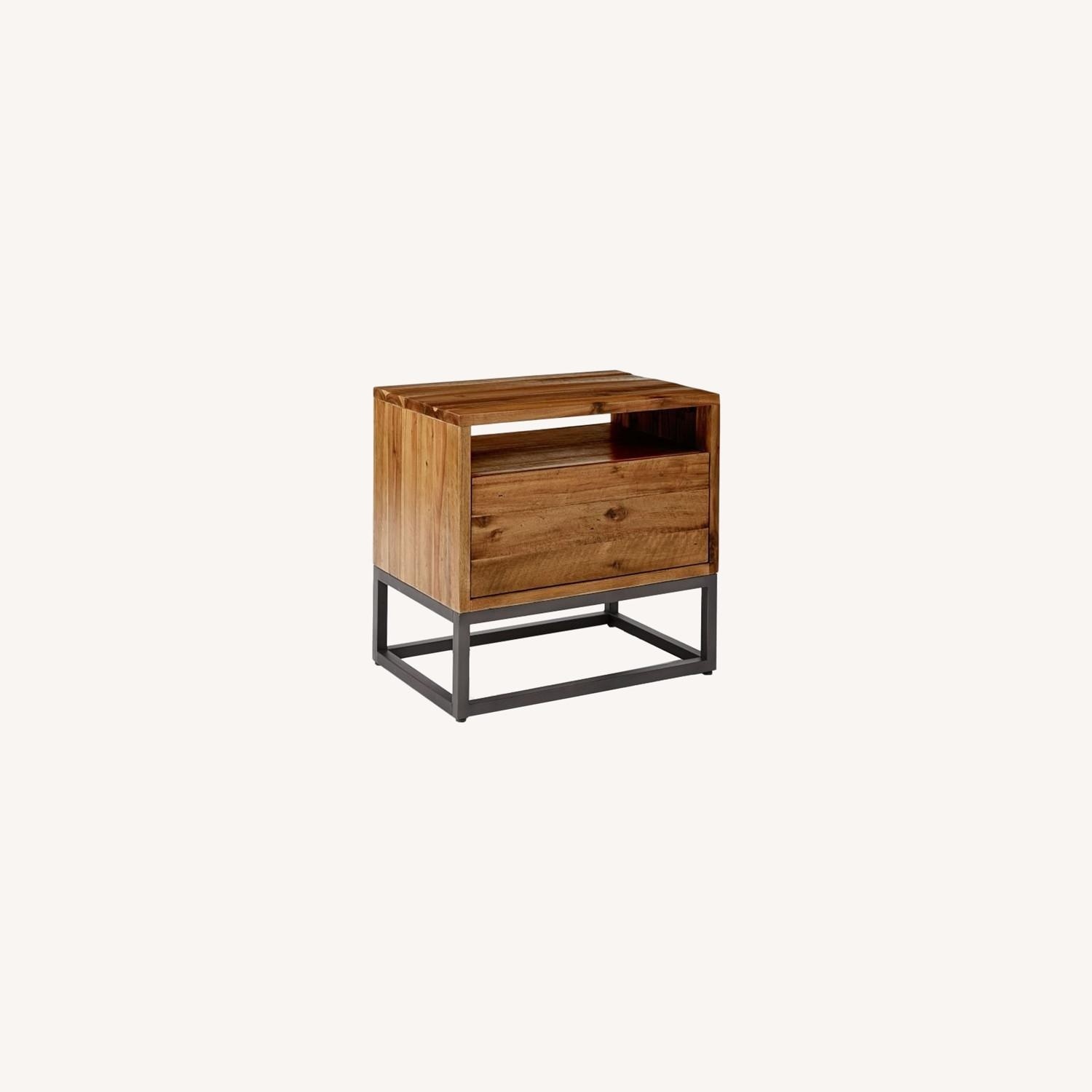 West Elm Dark Brown Wood Side Tables - image-4