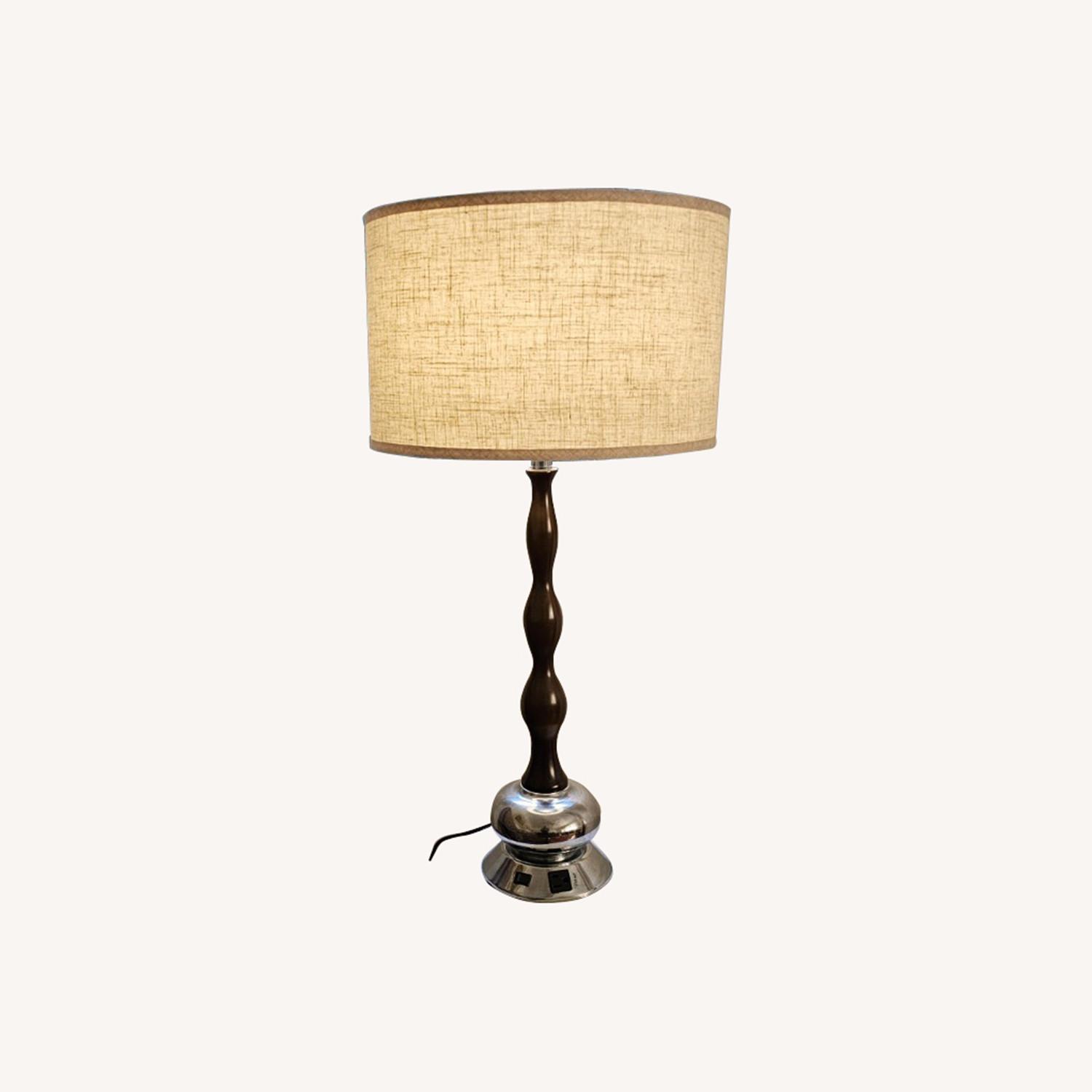 MDC Dark Brown Wood Table Lamp - image-0