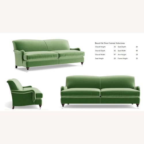 Used Mitchell Gold + Bob Williams Green London Sofa for sale on AptDeco
