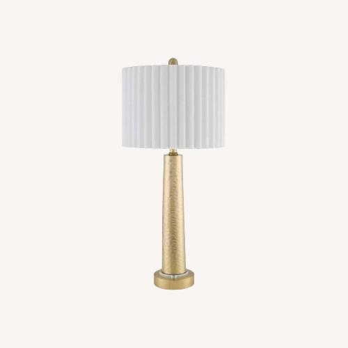 Used Surya Gold Metal Table Lamp for sale on AptDeco