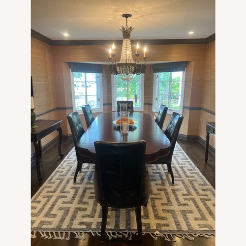 Used Williams Sonoma Dark Brown Leather Dining Chairs for sale on AptDeco