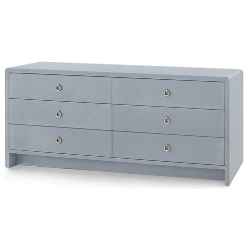 Used Bryant Linen 6-Drawer Winter Gray Dresser for sale on AptDeco