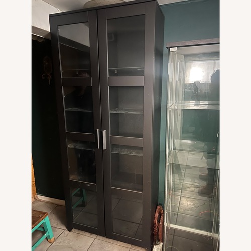 Used IKEA Black Wood Bookcase for sale on AptDeco