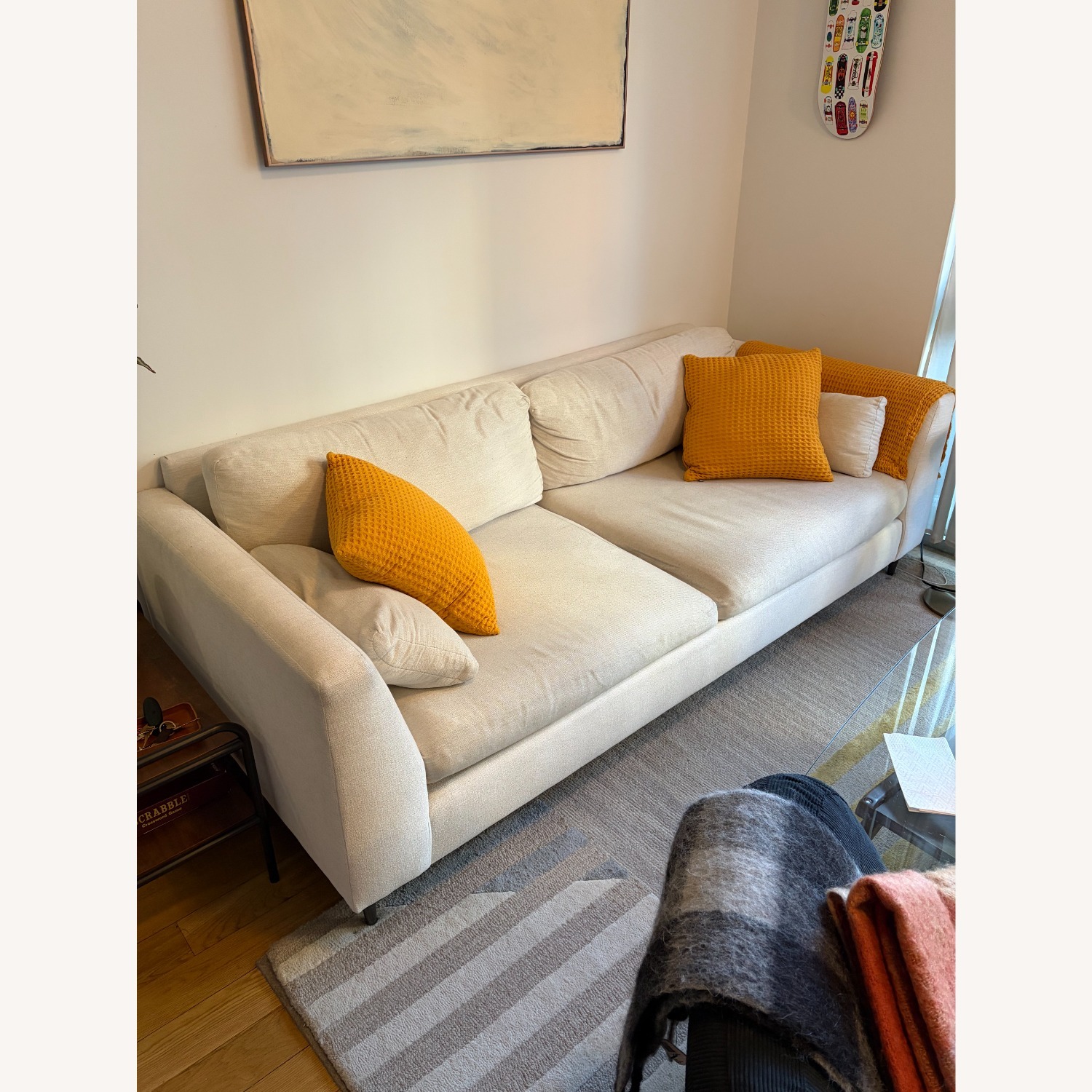 Crate & Barrel Avondale Natural 2 Seater Sofa - image-1