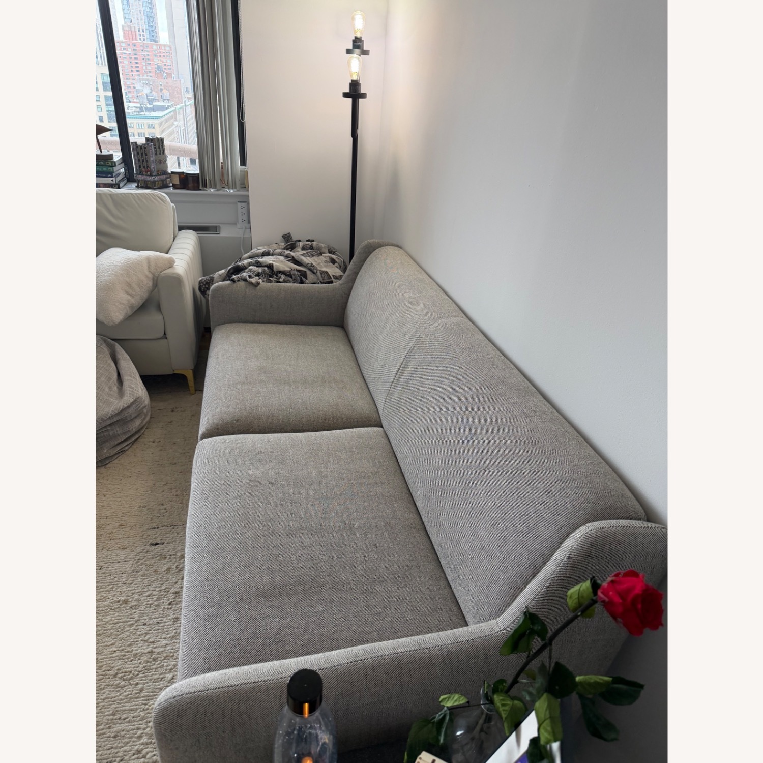 CB2 Alfred Stone Grey Sofa - image-2