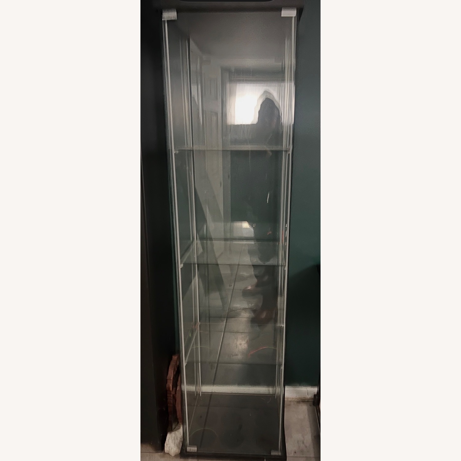 IKEA White Glass Wall Unit - image-1