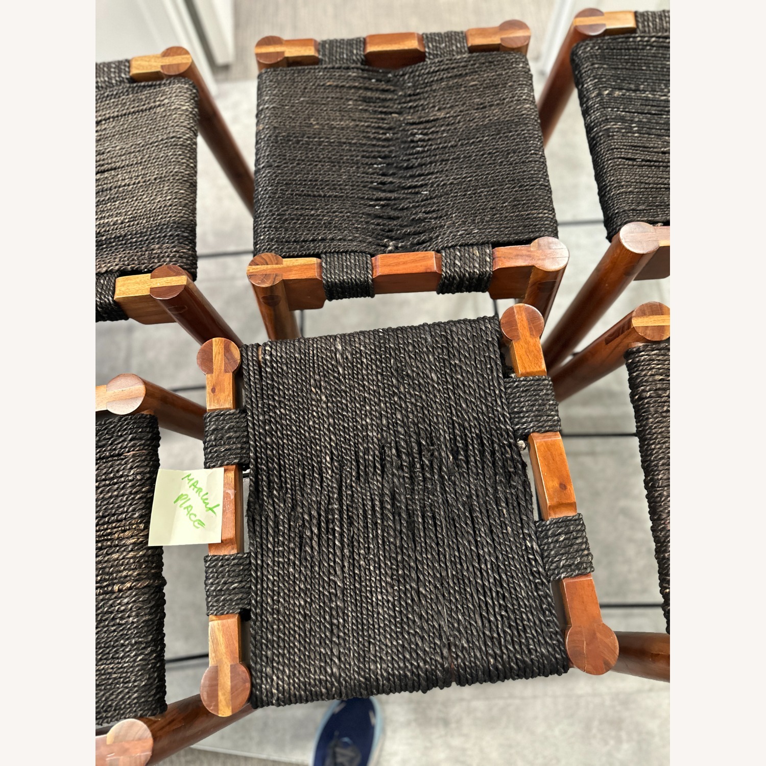  CB2 Nahla Saddle Bar Rope Stool - image-3