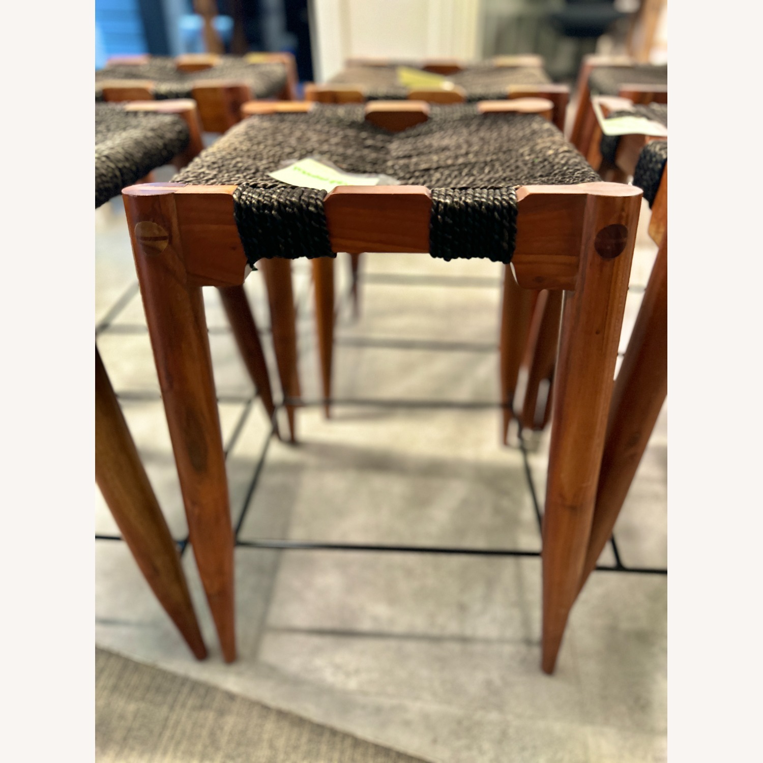  CB2 Nahla Saddle Bar Rope Stool - image-2