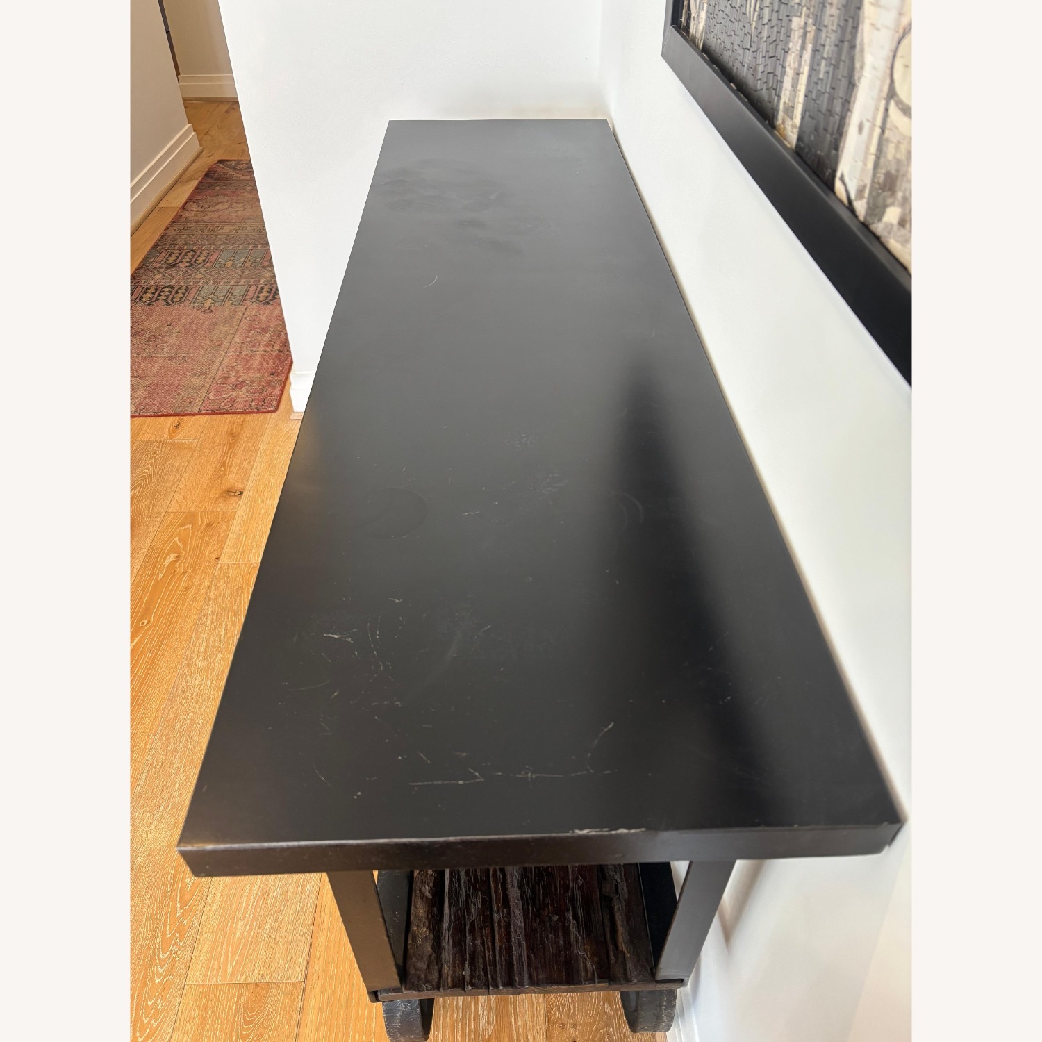 Arhaus Iron Console Table Black Iron Bar Cart - image-4