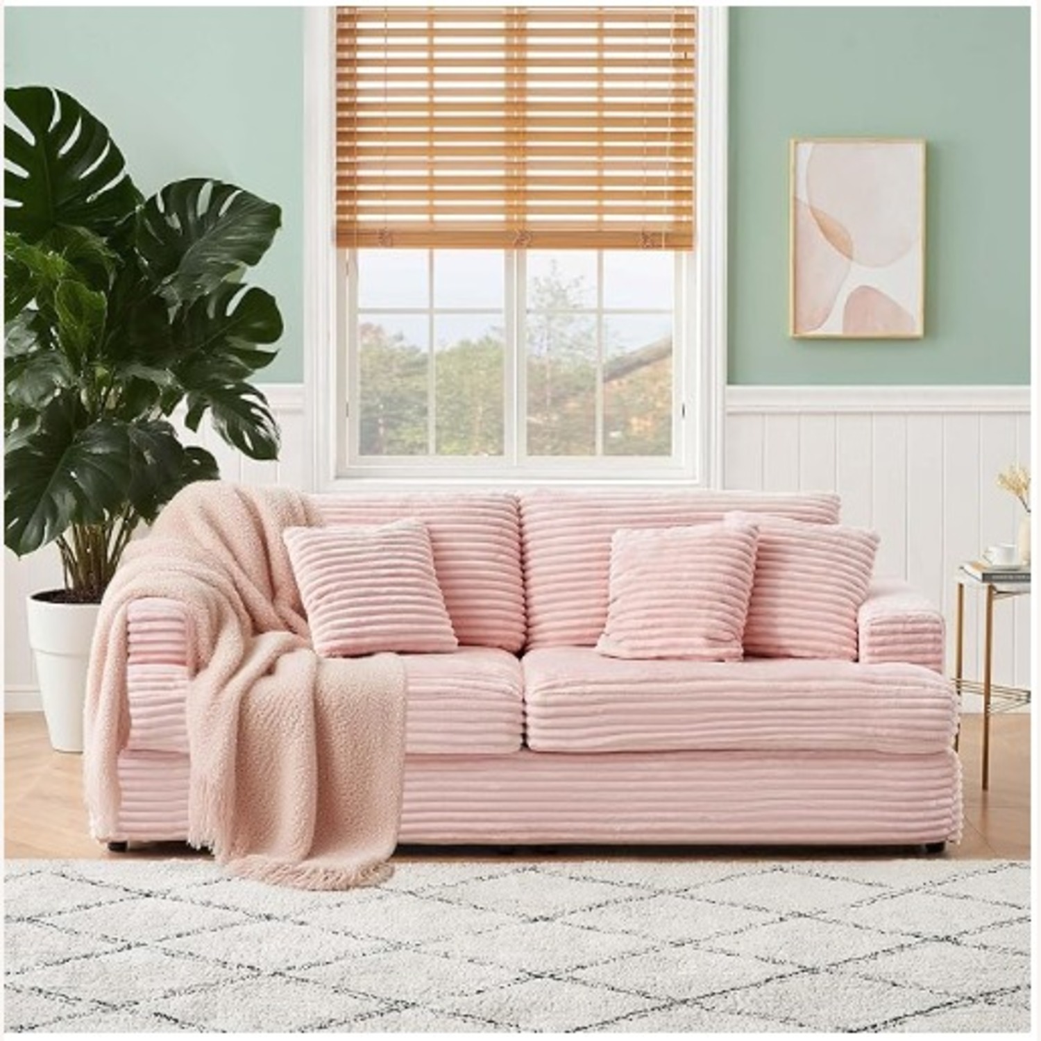 Wayfair Modern Cloud Couch 3-Seater Soft Corduroy Sofa - image-1