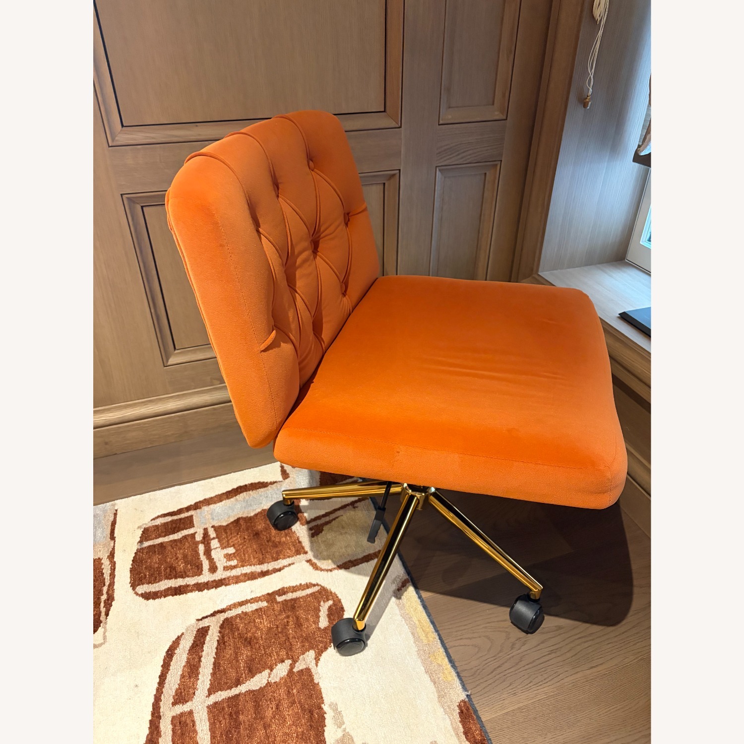 Wayfair Orange Velvet Office Chair - image-3