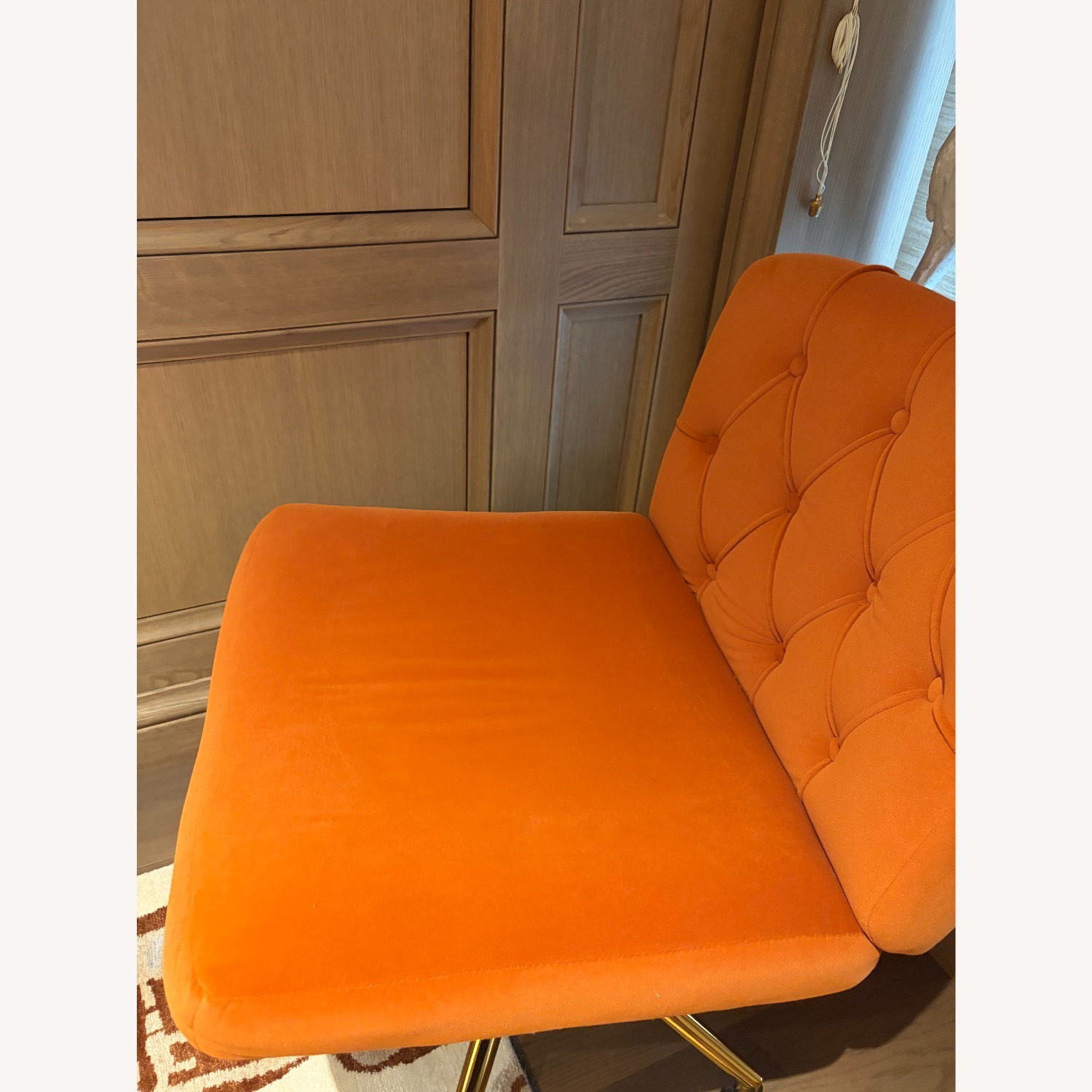 Wayfair Orange Velvet Office Chair - image-5