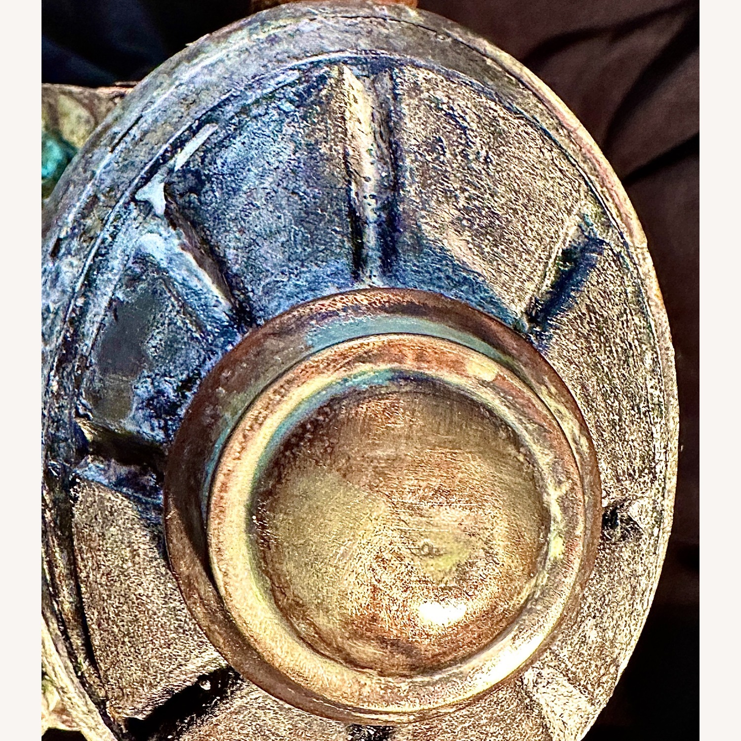 Pair Antique Copper Brass Carriage Lantern - image-7