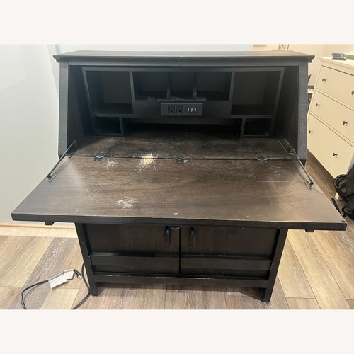 Used Raymour & Flanigan Bayview Computer Armoire for sale on AptDeco