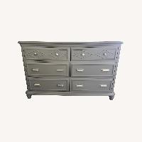 Bob's Discount Furniture Light Gray Wood Dresser
