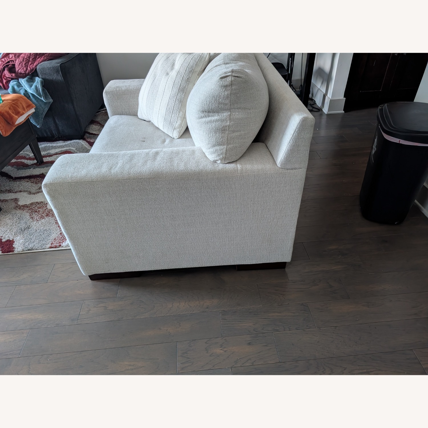 Ashley Furniture Modern Chair and a Half - Cream Color  - image-2