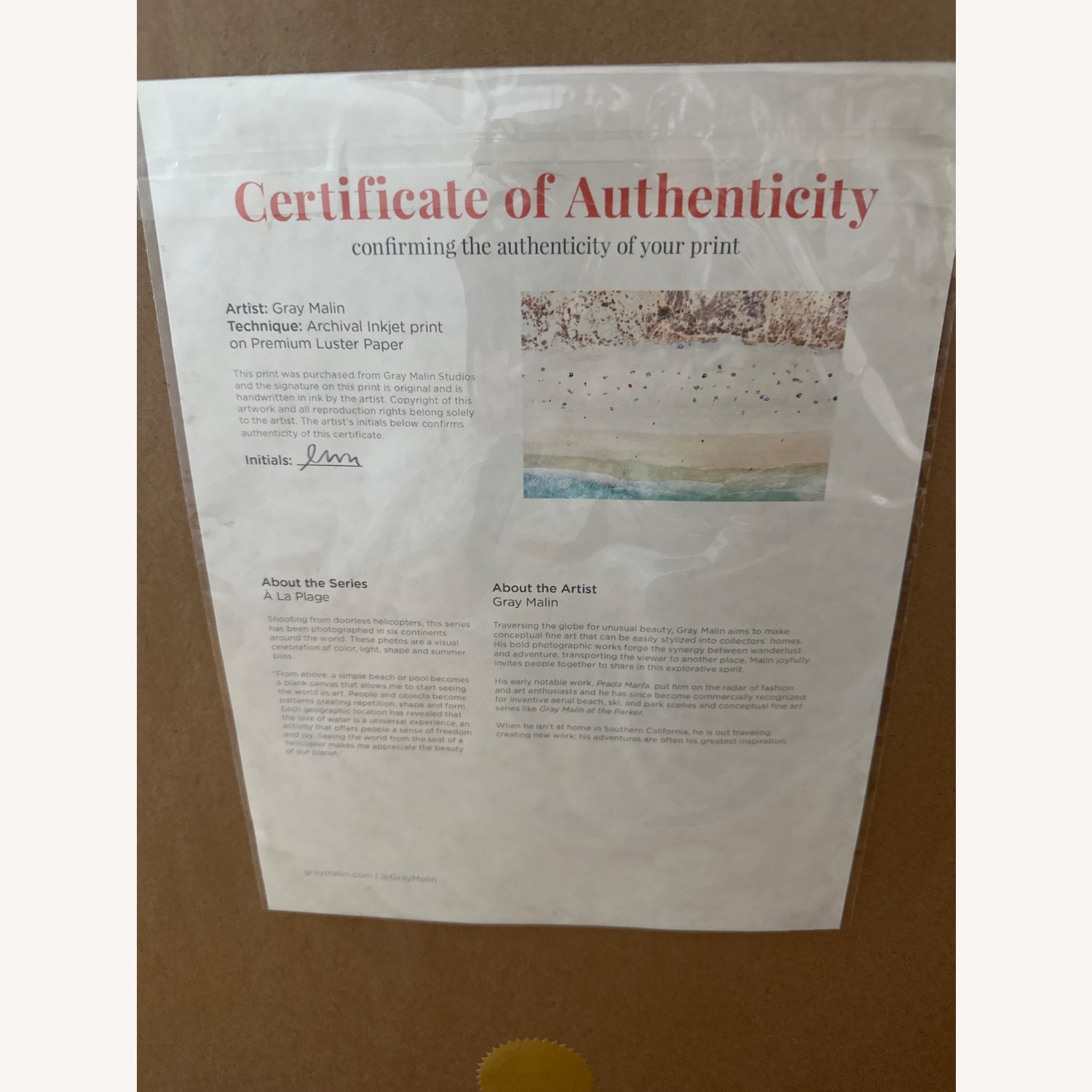 Large Gray Malin San Diego Beach Photograph  - image-4