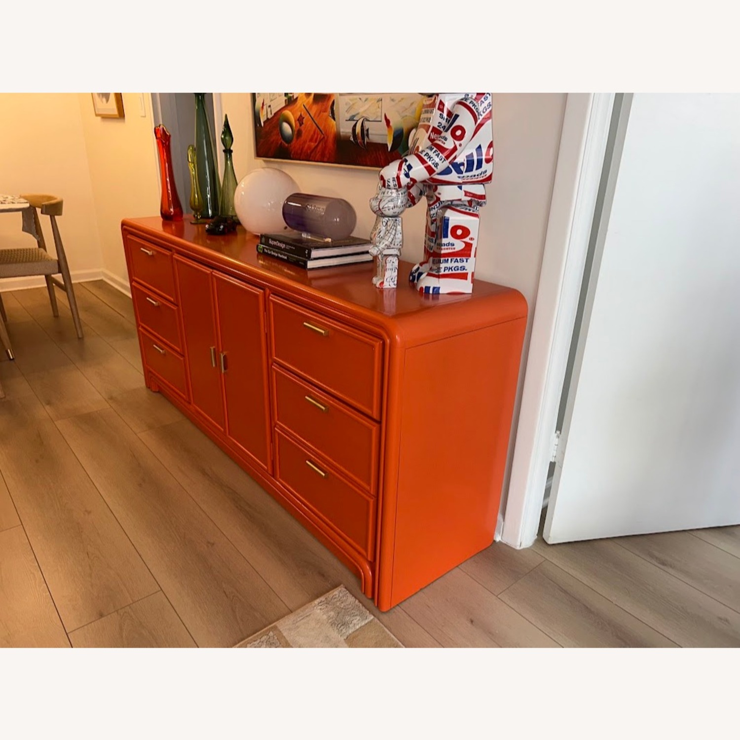 Vintage/Antique Orange Wood Sideboard - image-2