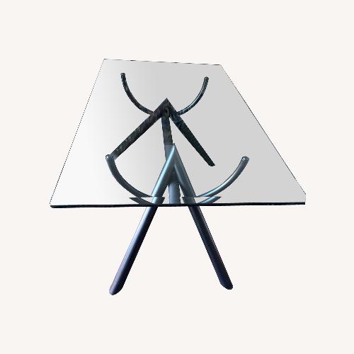 Used Transparent Glass Dining Table for sale on AptDeco