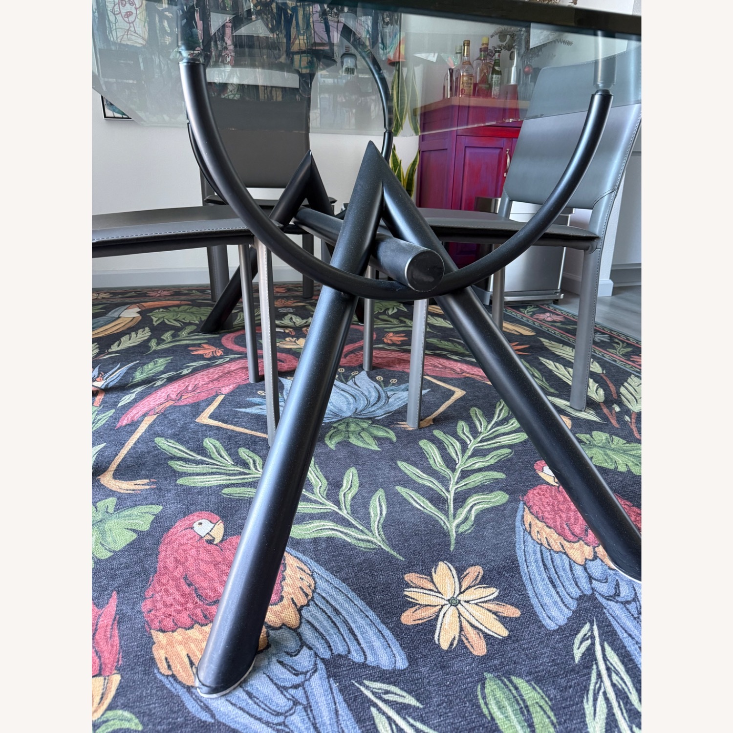 Transparent Glass Dining Table - image-4