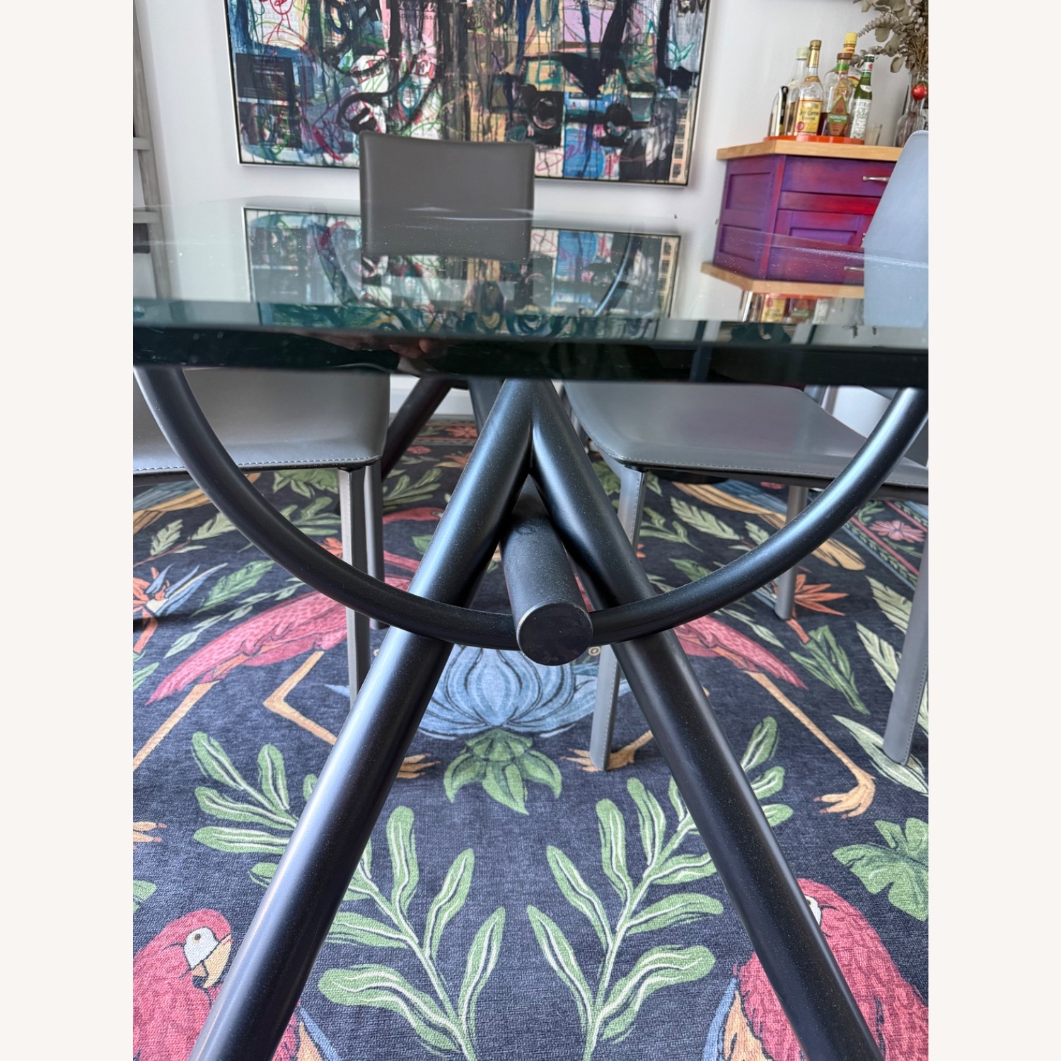 Transparent Glass Dining Table - image-2