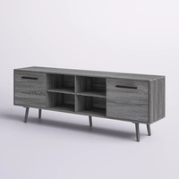 Wayfair Dark Gray Wood Media Storage