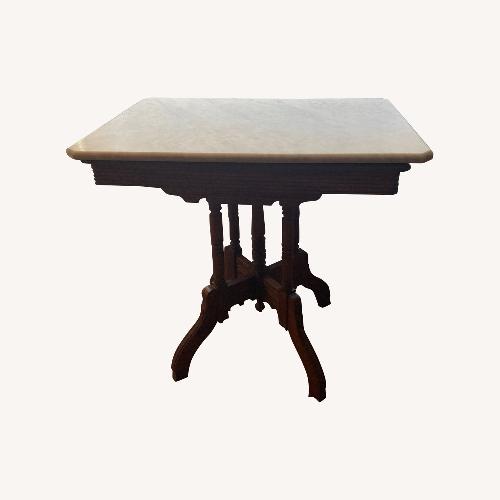 Used Dark Brown Marble Side Table for sale on AptDeco