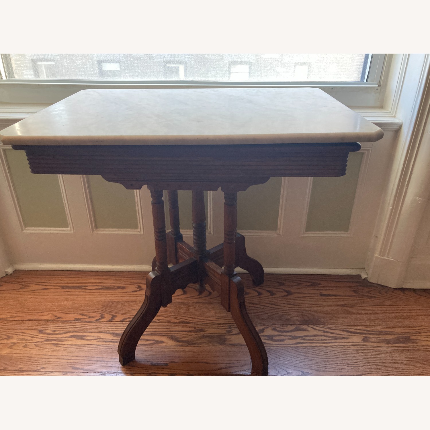 Dark Brown Marble Side Table - image-1