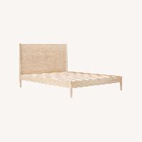 West Elm White Wood Headboard
