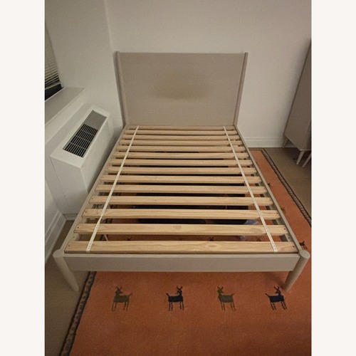 Used West Elm White Wood Headboard for sale on AptDeco