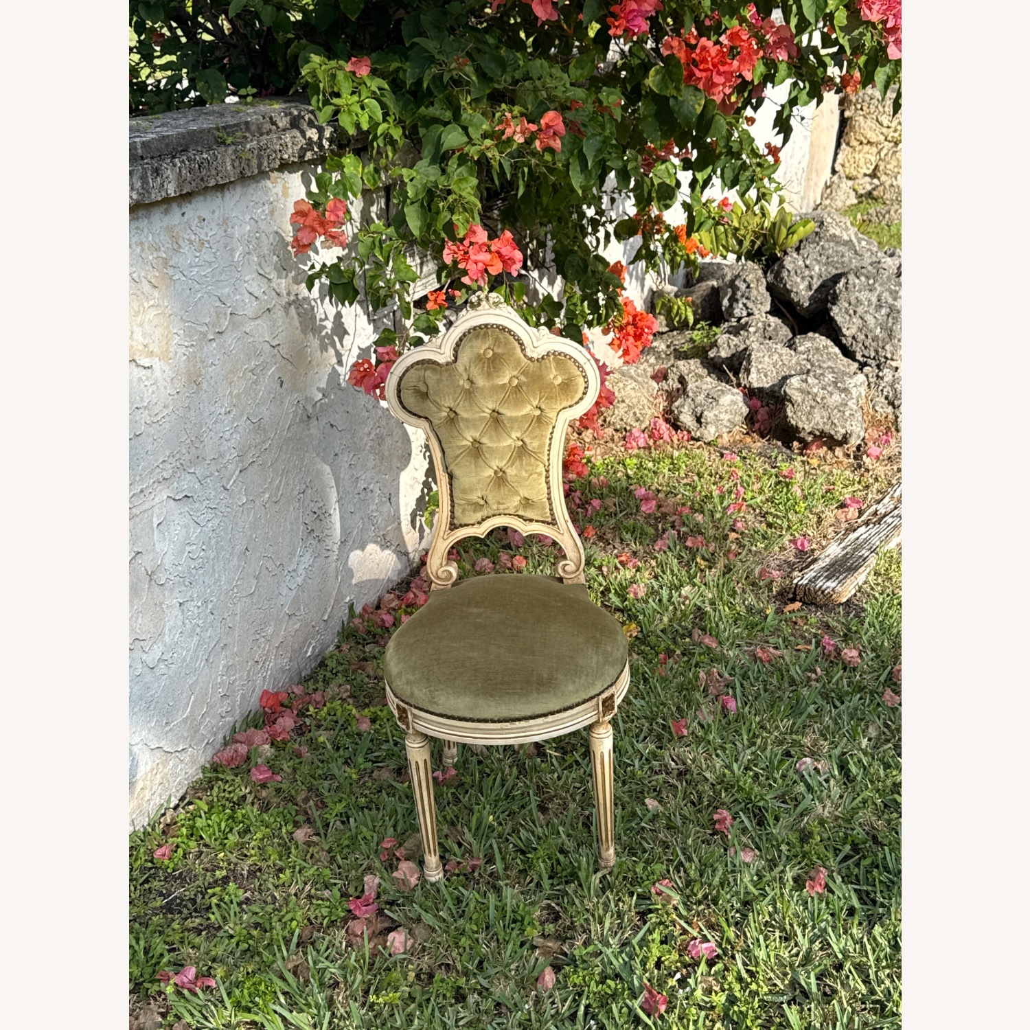 Vintage Louis XV Style Boudoir Parlor Chair - image-2