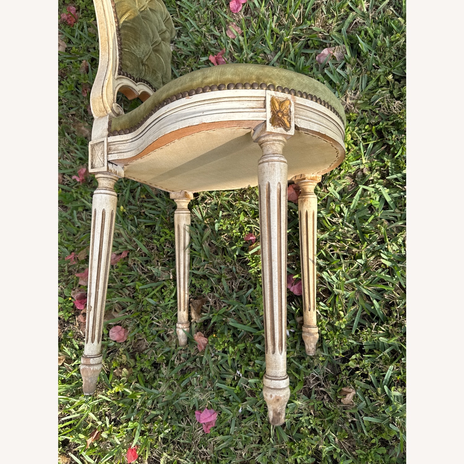 Vintage Louis XV Style Boudoir Parlor Chair - image-8