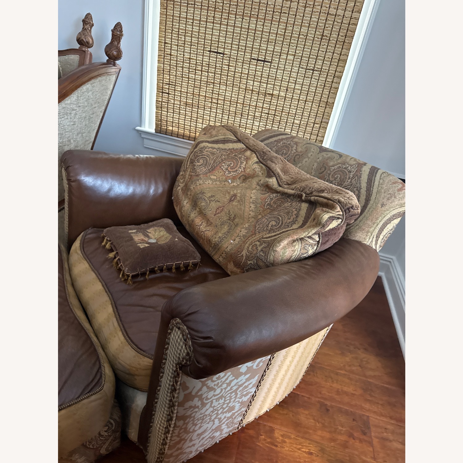 Vintage/Antique Dark Brown Armchair - image-1