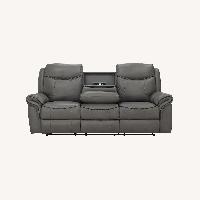 Raymour & Flanigan Ross Reclining Sofa W Drop Down Table