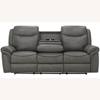 Raymour & Flanigan Ross Reclining Sofa W Drop Down Table