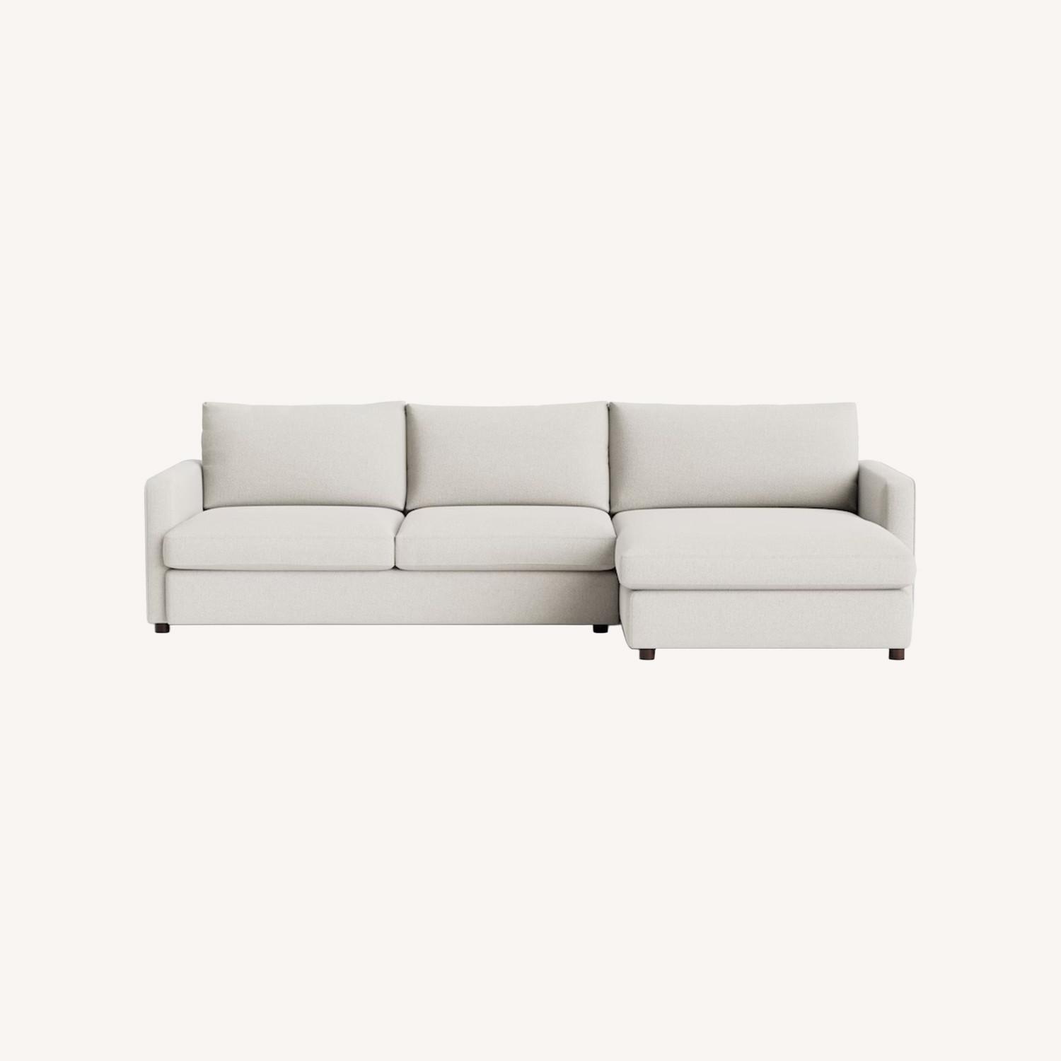 Bassett Allure Natural Fabric 2 Piece Sectional - image-0