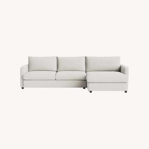 Used Bassett Allure Natural Fabric 2 Piece Sectional for sale on AptDeco