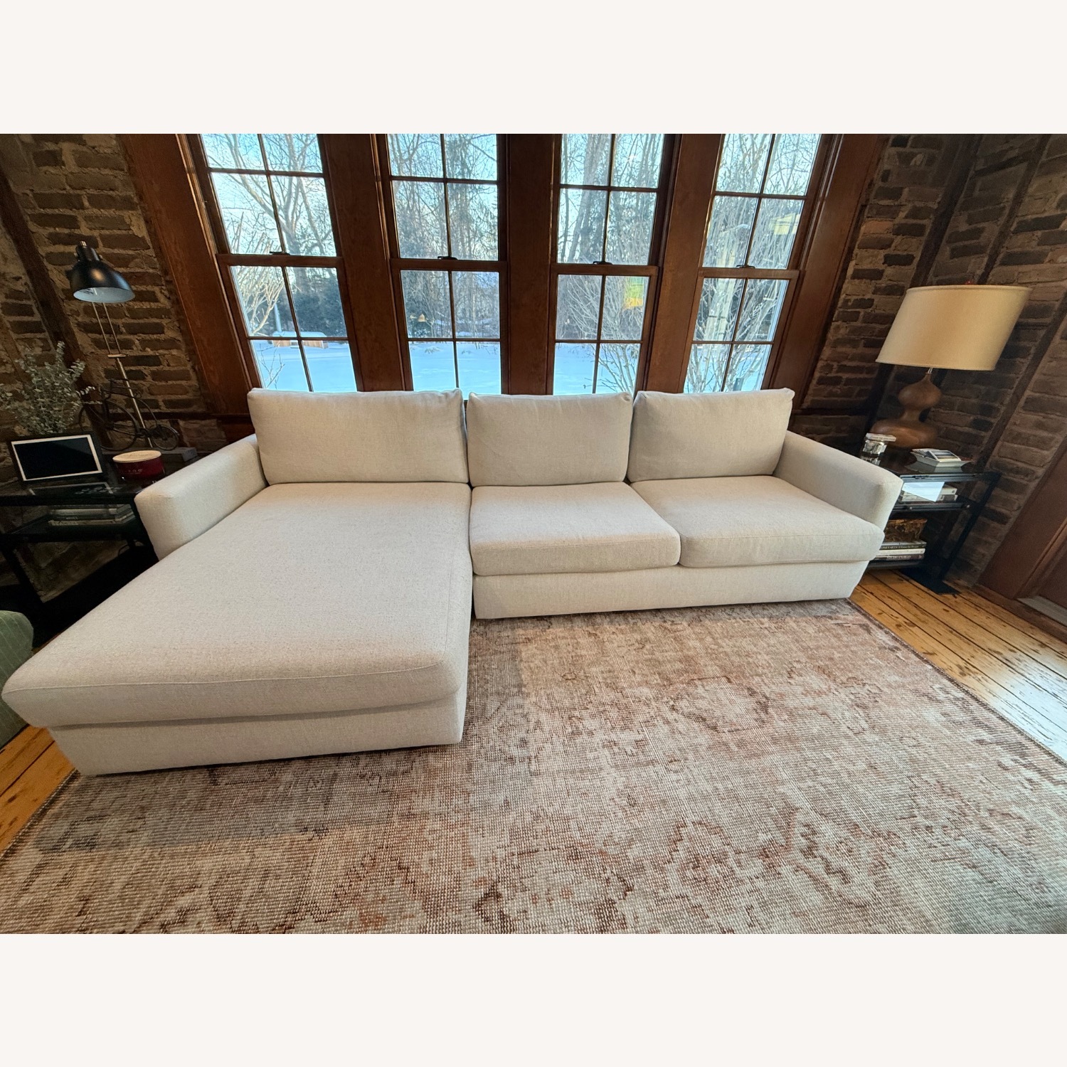 Bassett Allure Natural Fabric 2 Piece Sectional - image-5