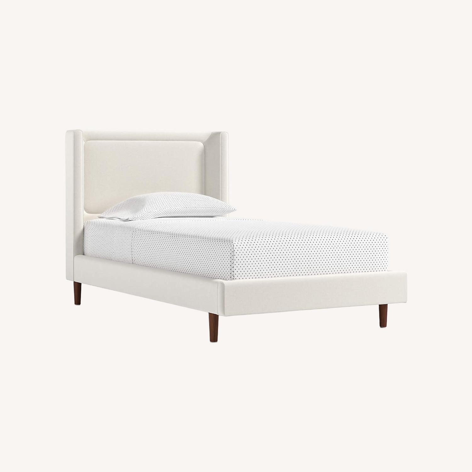 Crate & Barrel White Full Bed - image-0