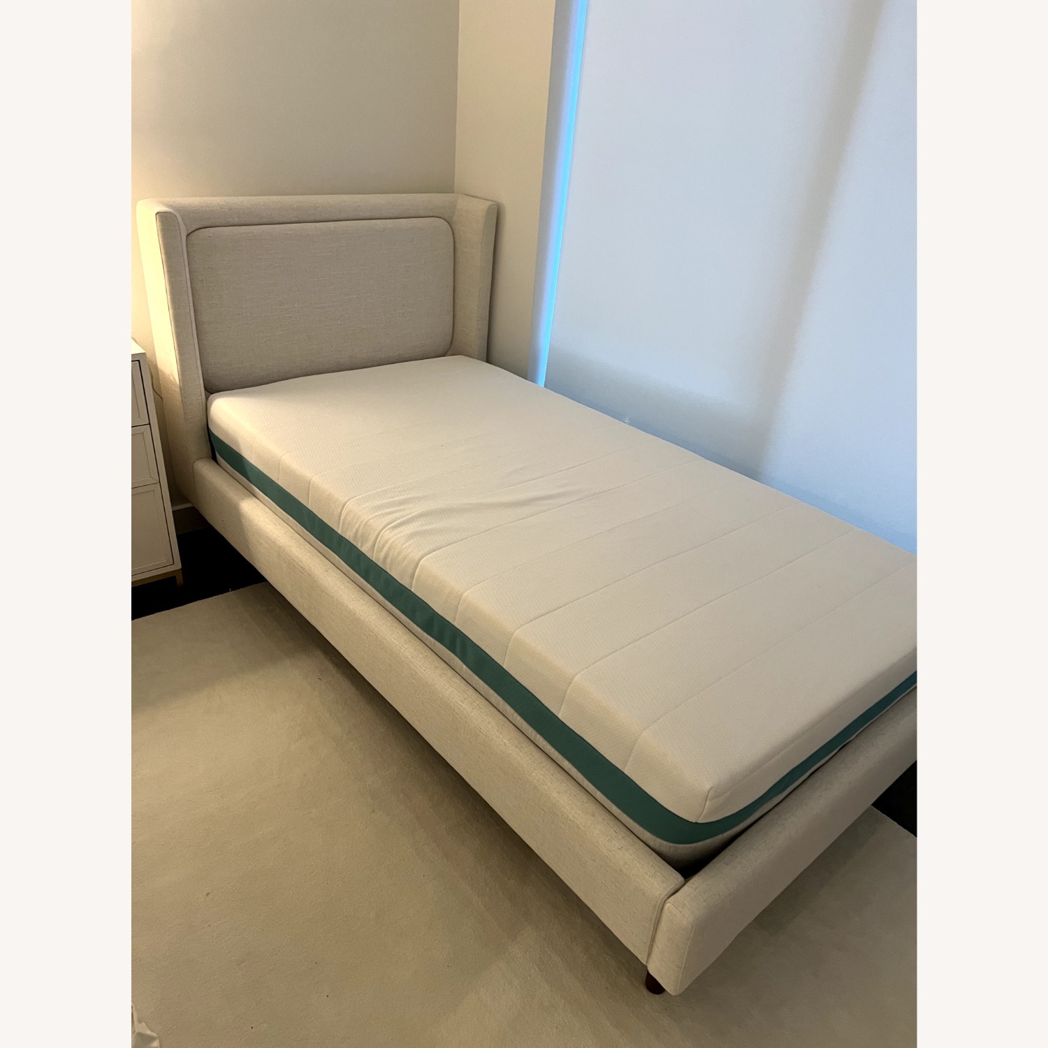 Crate & Barrel White Full Bed - image-2