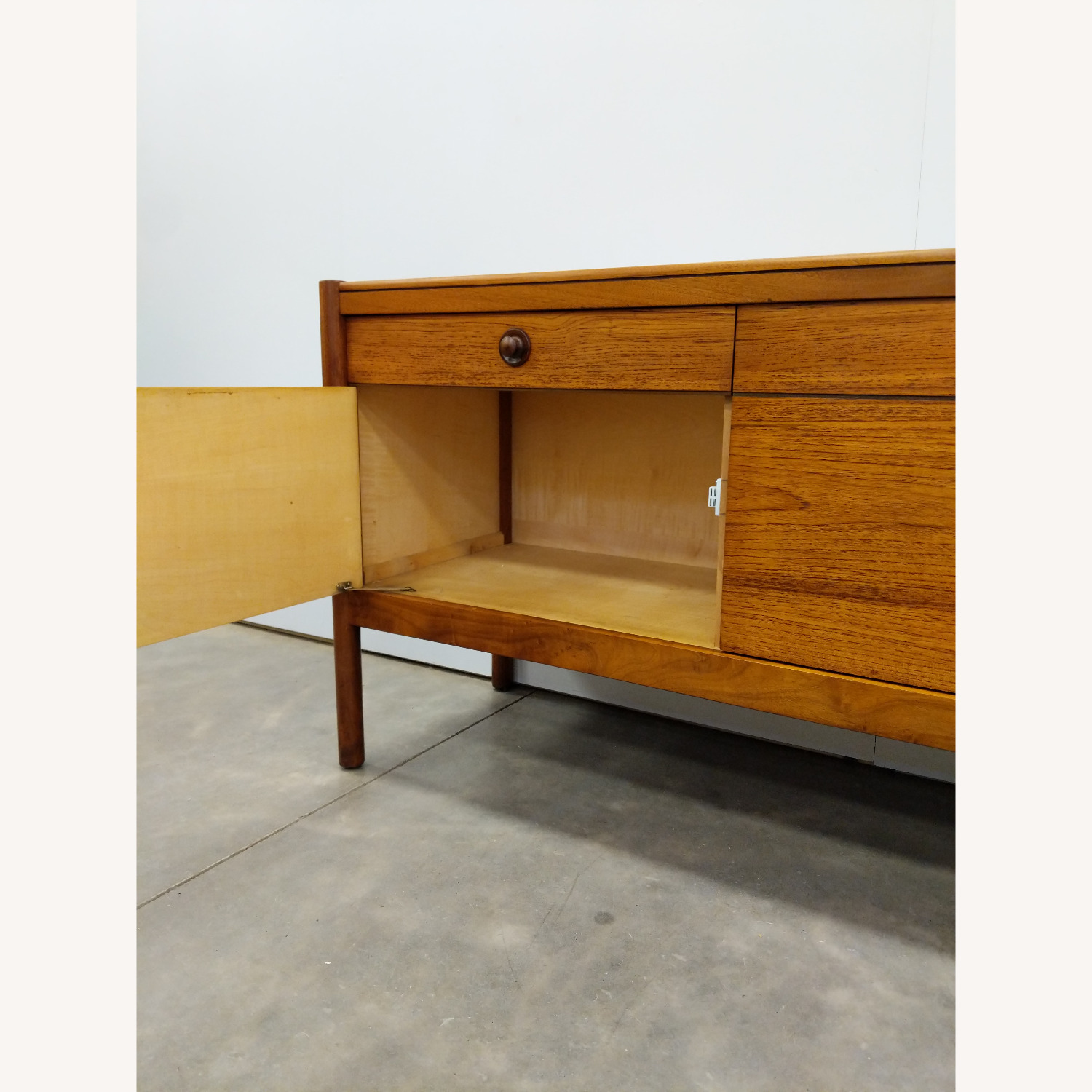 Vintage Mid Century Modern Teak Uniflex Credenza - image-5
