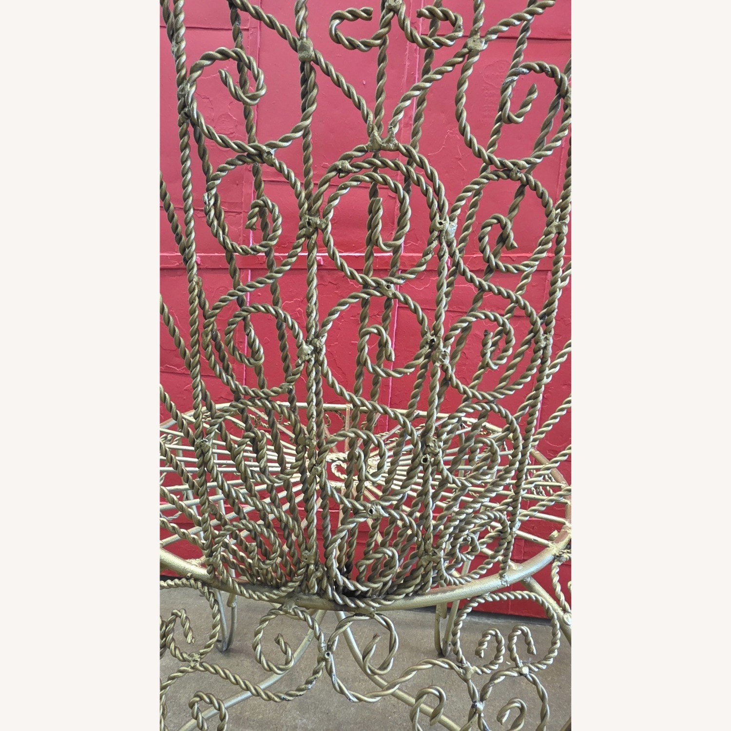Vintage/Antique Gold Iron Accent Chairs - image-3